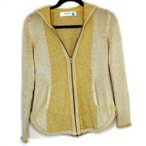 Anthropologie Sparrow Hooded Knit Zip-Up Cardigan